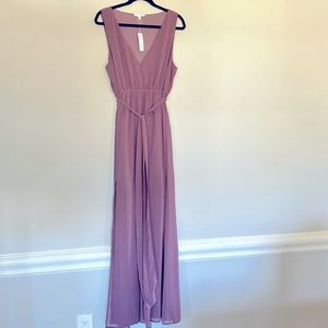 Baltic Born maxi dress sleeveless XL mauve plum dark pink wedding bridesmaid NWT